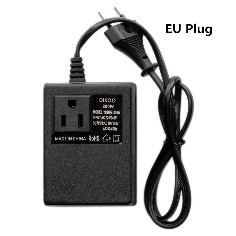 Fuente de alimentación del transformador para computadoras portátiles / cámaras / teléfonos 220V-110V Convertidor de voltaje descendente Adaptador de viaje internacional de la