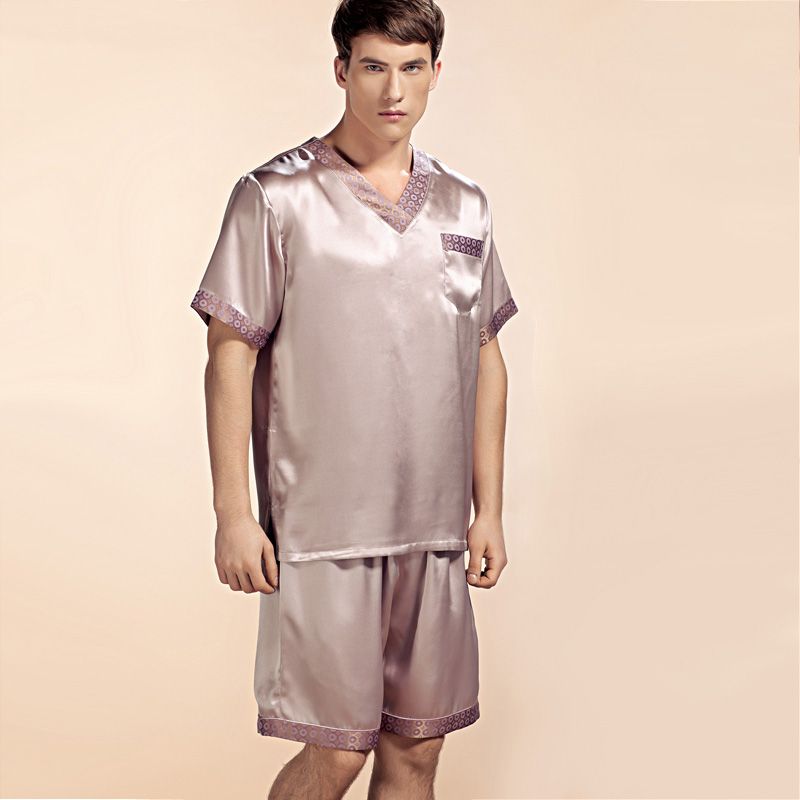 Em promoção! 2021 homens de cetim de seda do pijama conjuntos de camisa de  t \u0026 short masculino pijamas pijamas de lazer, casa, roupas de pijamas, pijamas  masculino homewear / Saída | Plageas.pt