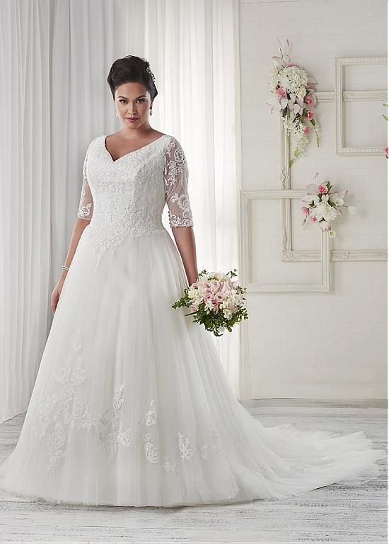 Wedding Dresses Sleeves V Neckline 