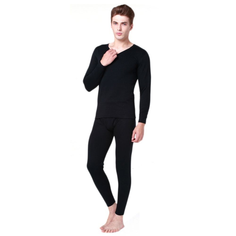 mens black long underwear