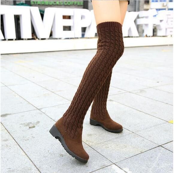 knee high knit boots