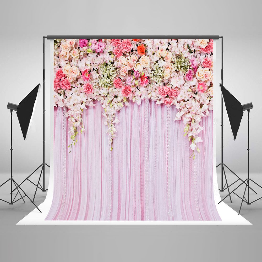 Grosshandel Foto Hintergrund Hochzeit Hintergrund 10ft Rosa