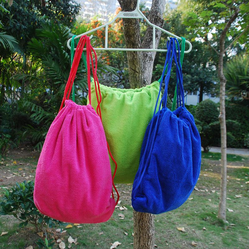 beach towel drawstring bag