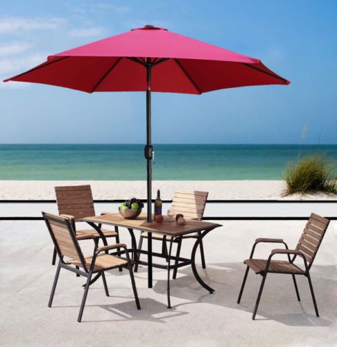 Compre 8 aluminio Al Aire Libre Playa Patio Sombrilla Manivela