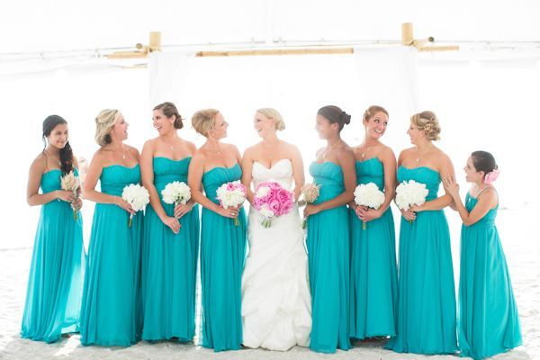 flowy beach bridesmaid dresses