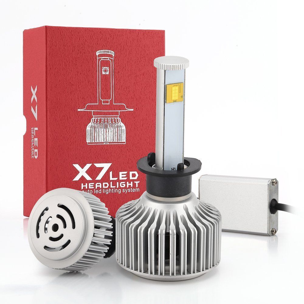 H7 LED Headlight Bulbs Kit CREE 60W 7200LM 6000K White Plug&Play Heat protection