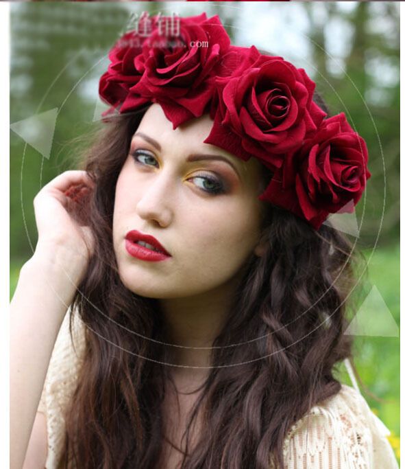 High Quality Bride Accessory Rose Flowers Hair Bridal Wedding