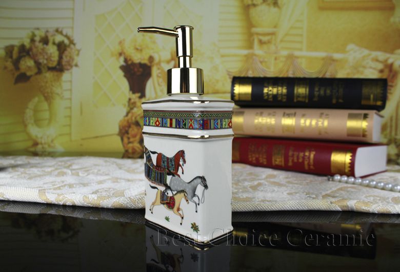 Wholesale Stylish And Cheap BRAND Ceramic Soap Dispenser Ivory