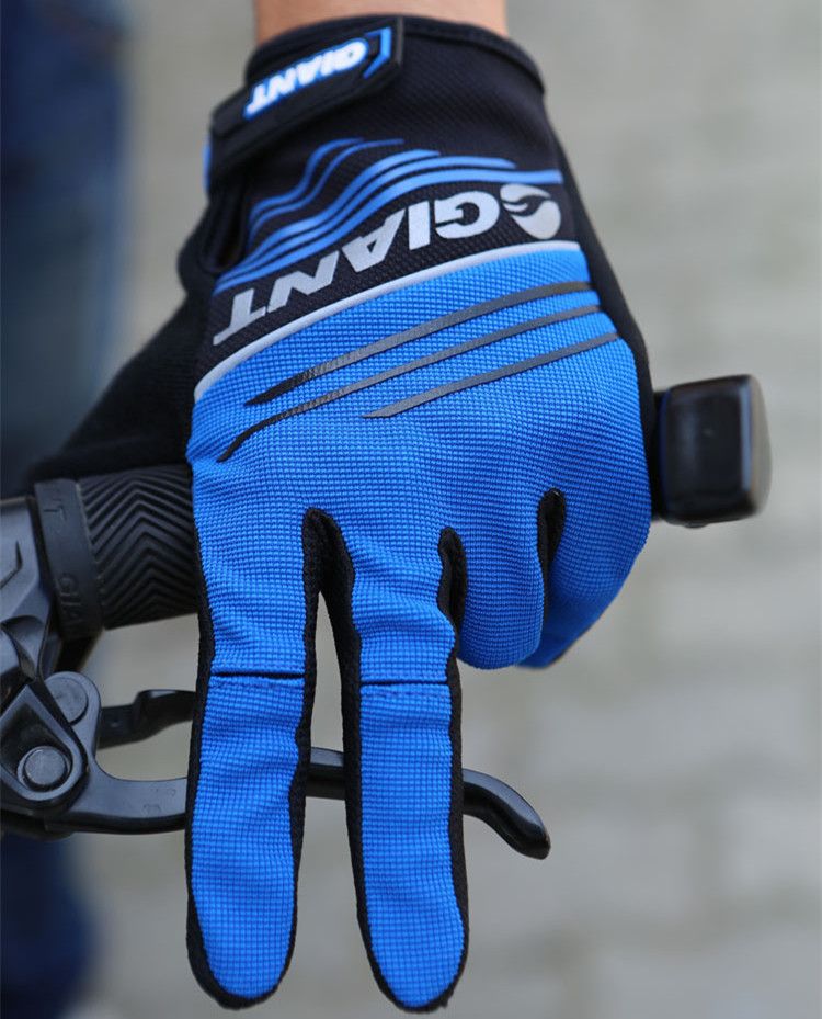 2020 Cycling FULL Finger GIANT Gloves Blue Bike Bicycle Glove Size M XL Red / Grey For Choose