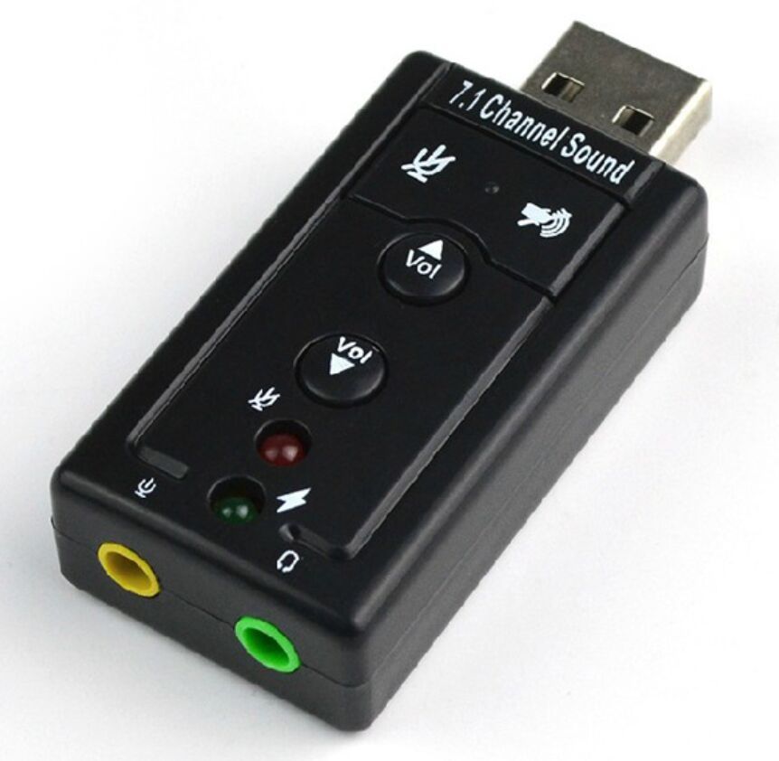 Fannty Adaptador Externo de la Tarjeta de Audio del Canal Virtual 7.1 de la Tarjeta de Sonido del USB Compatible para el Ordenador portátil 