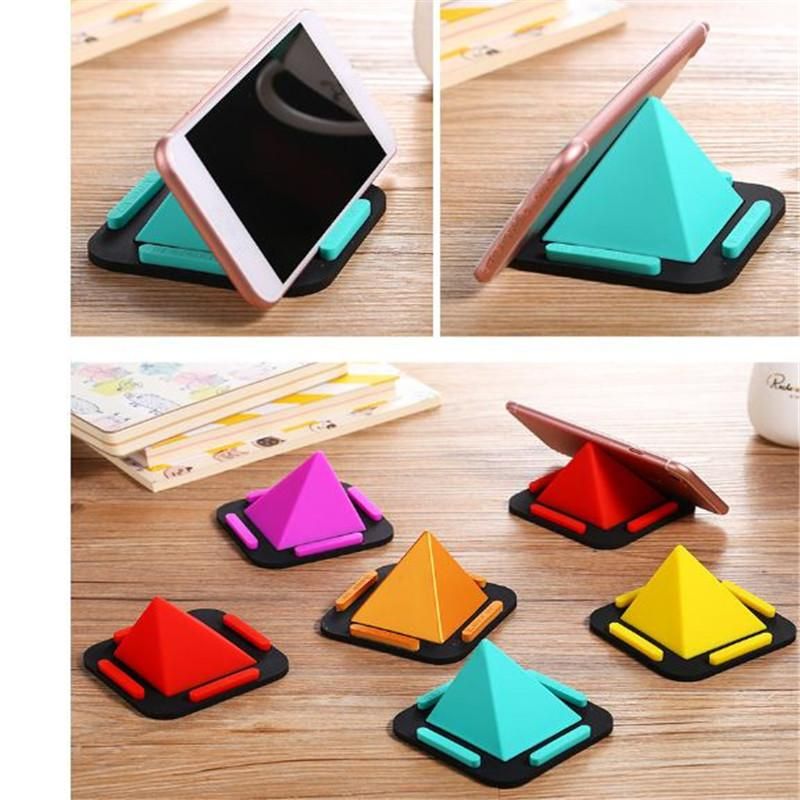 Universal Phone Stand Halter Telefon Halterung Stand Halten Kreative Pyramide Form Silikon Flexible Multi Winkel Handy Halter Zpg250 Von Walmartshop 2 7 De Dhgate Com