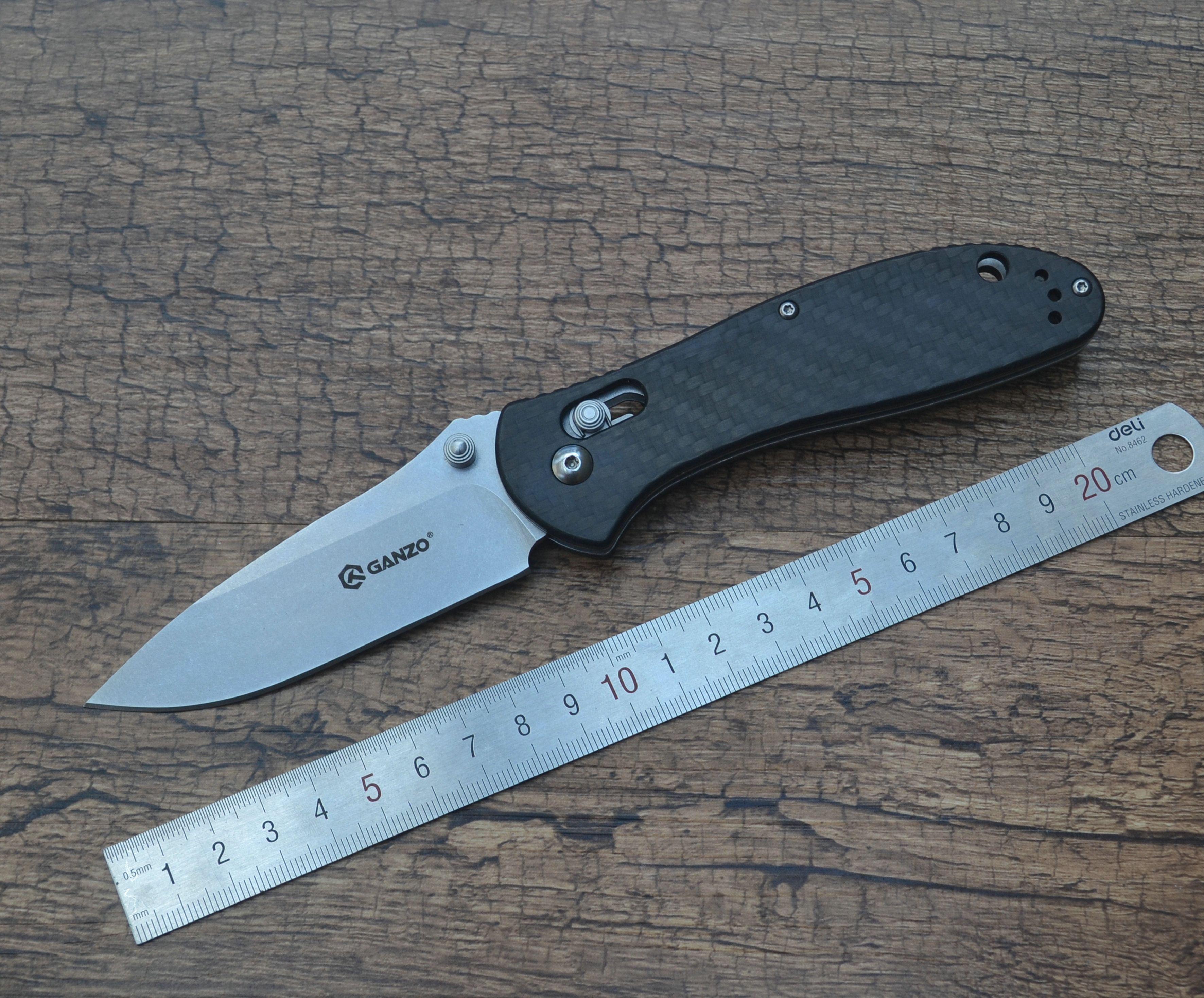 Ganzo G739 G7392 CF Pocket Tactical Camping Folding Knife Stonewashed