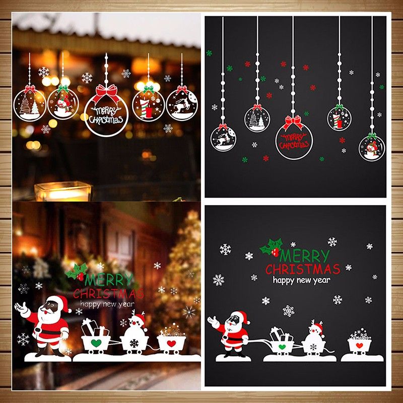 Babbo Natale 50.Acquista 50 70 Cm Buon Natale Neve Renna Babbo Natale Pupazzo Di Neve Corona Albero Negozio Finestra Adesivi Murali Adesivo Statico Decalcomania Del Vinile Xmas Decor A 3 93 Dal Sex Lady Dhgate Com