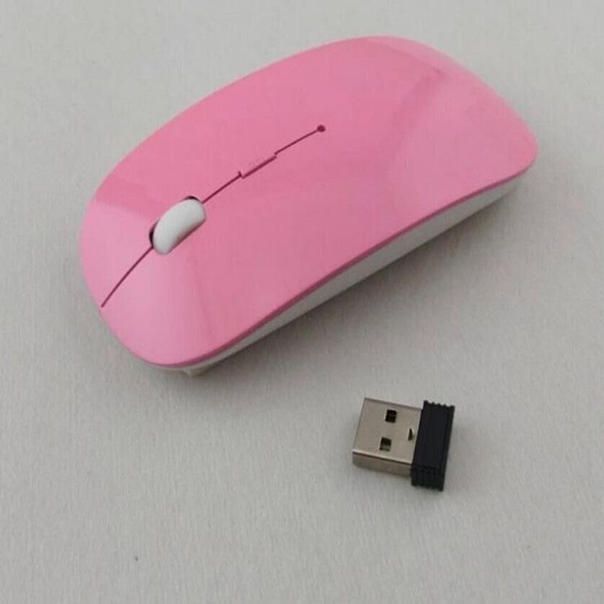 Bezprzewodowa mysz różowa