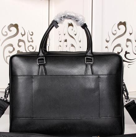 2018 Nuevo estilo Bolsos de hombro masculino Marca Para Bolsa de Genine Maletín