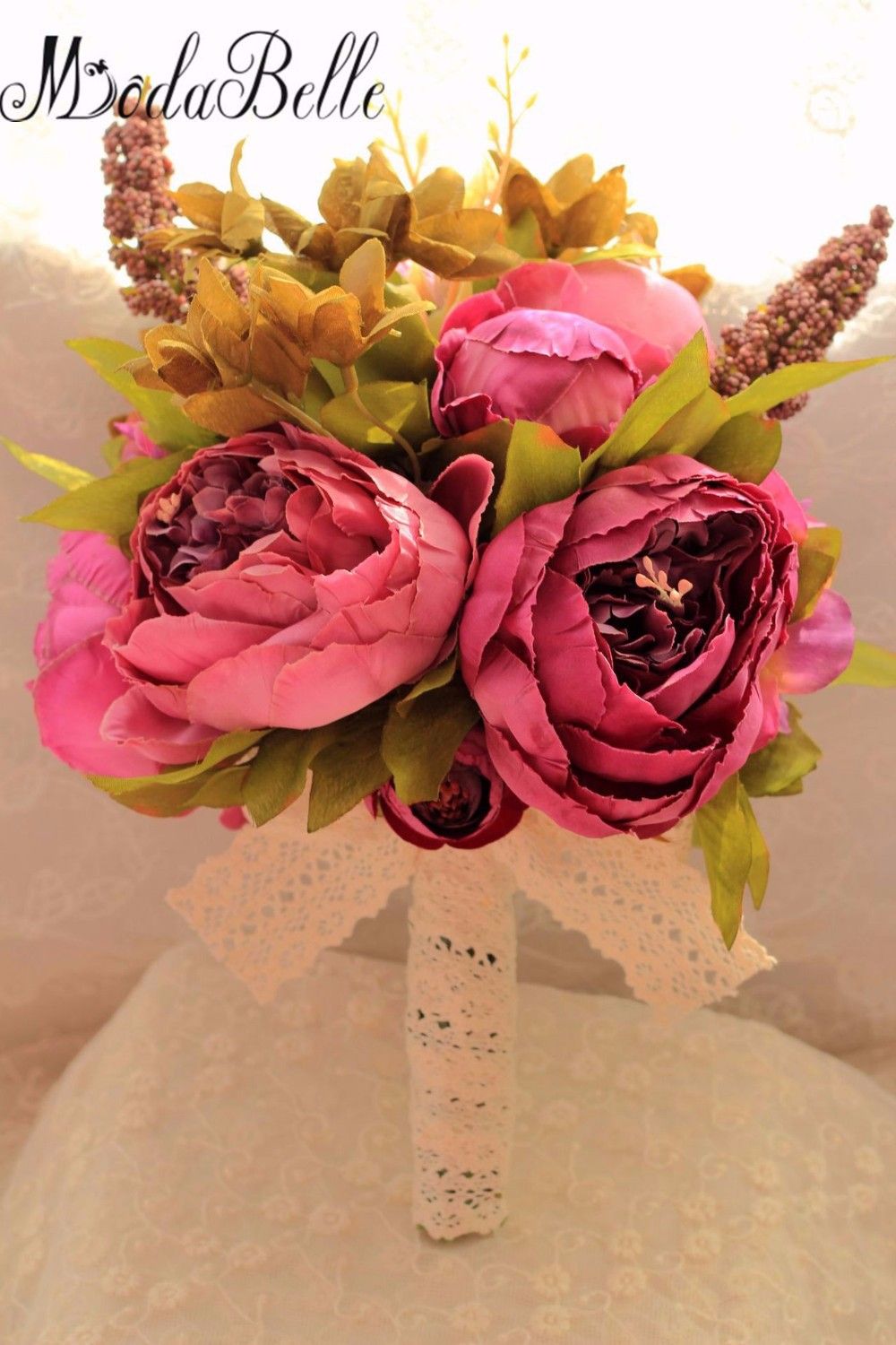 Modabelle Wedding Bouquet Beautiful Handmade Flowers Decorative Artificial Rose Flowers Bride Bridal Lace Accents Wedding Bouquets From Everising 19 1 Dhgate Com