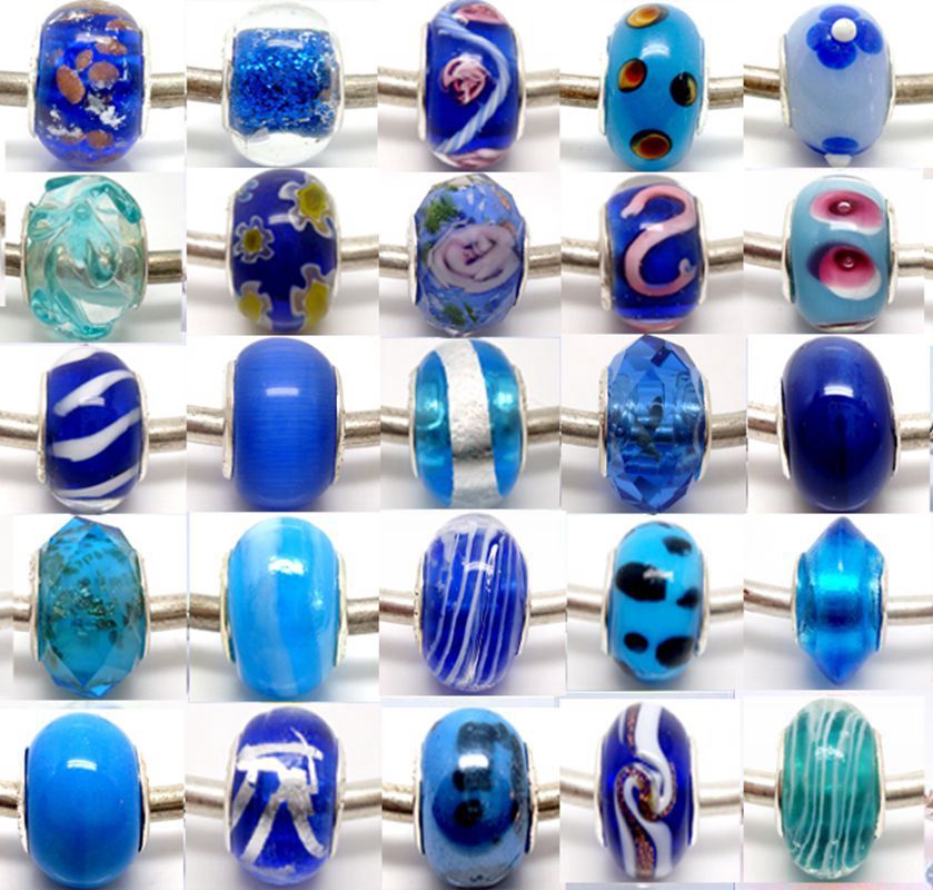 10pcs Handmade Murano Lampwork Glass Bracelet Loose Charms Big Hole Beads Colors 10pcs Handmade Murano Lampwork Glass Bracelet Loose Charms Big Hole Beads Colors