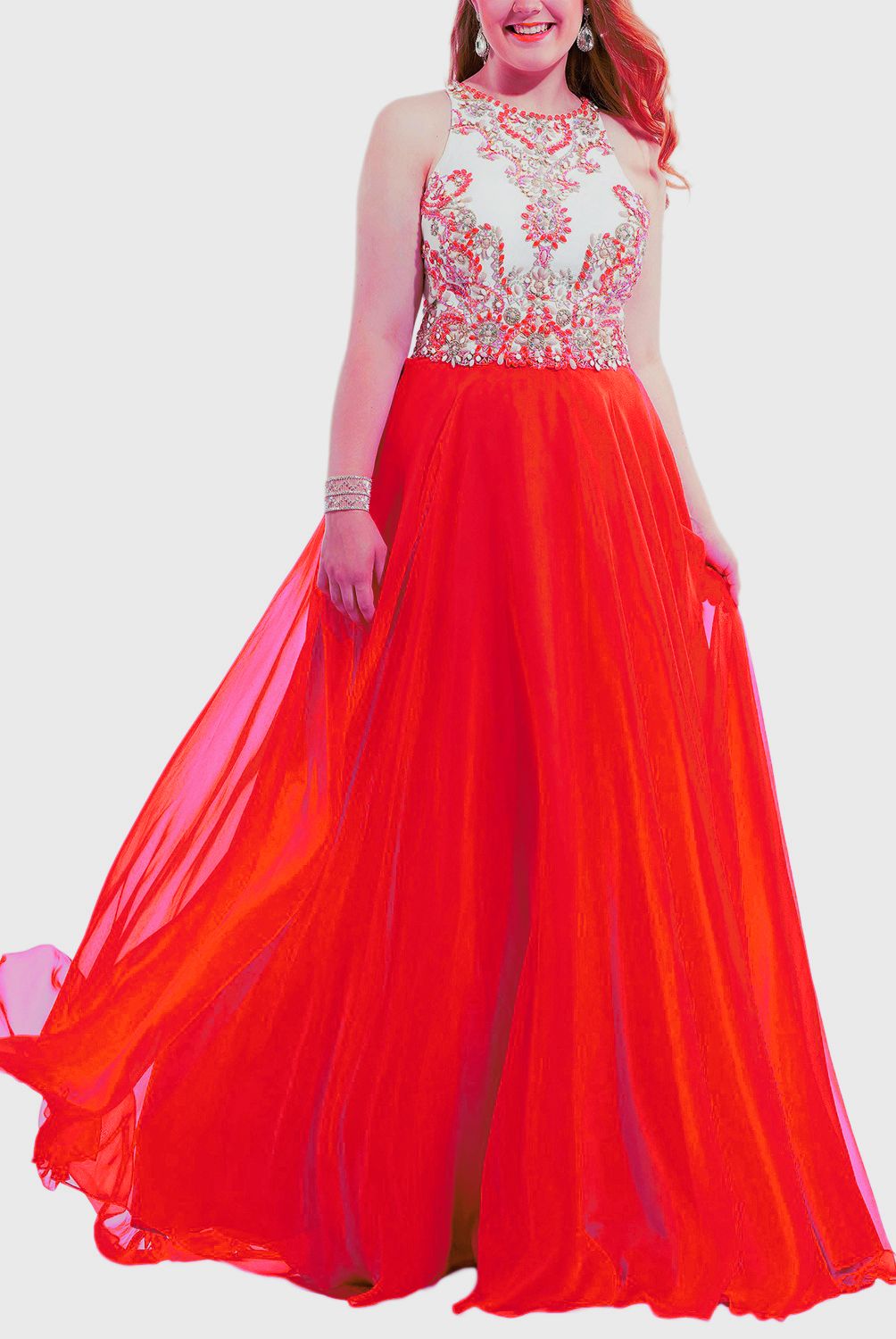 high neck party frocks