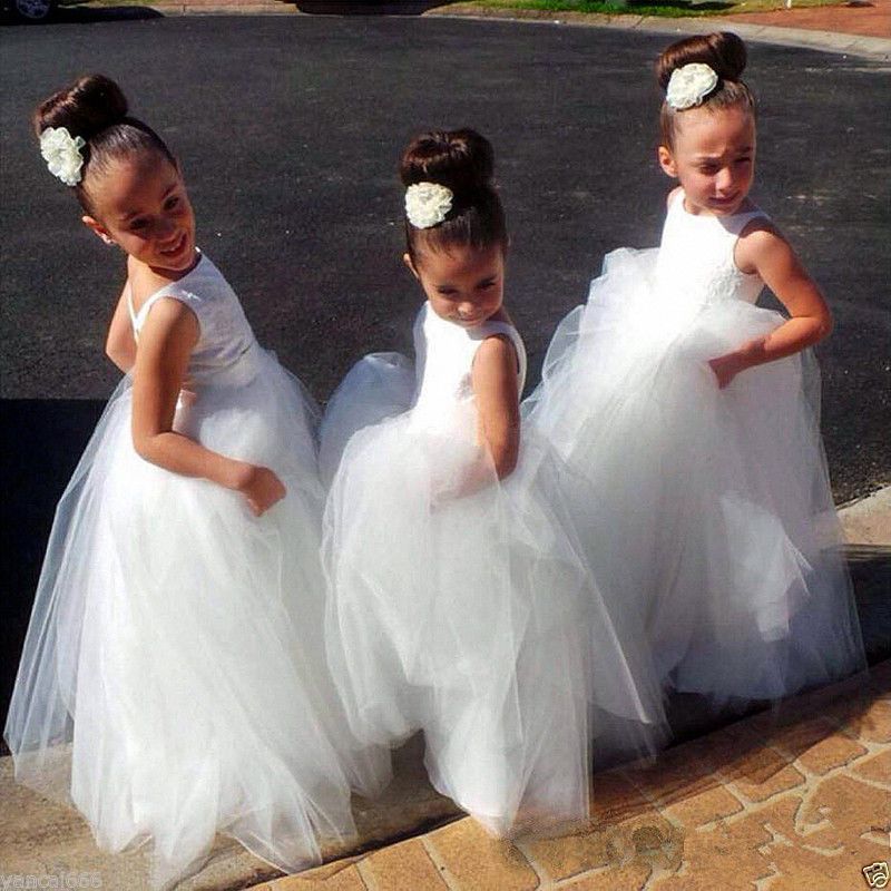 girls white tulle dress