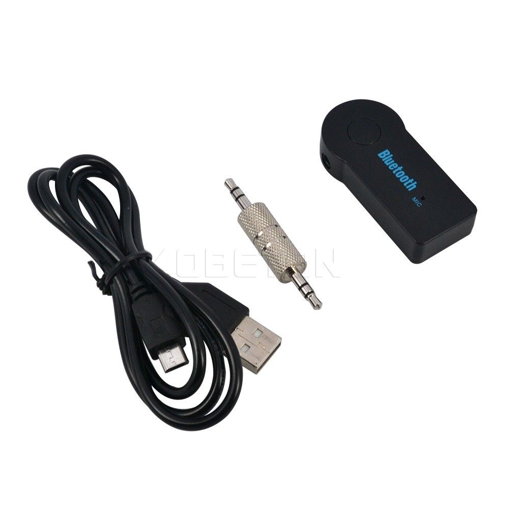 Black Mini Bluetooth Audio Receiver,Portable Car Aux Adapter,Wireless Hands-Free Audio Receiver /& 3.5mm Aux Audio Adapter for Headphones//Speakers//Car//Home Streaming Music Stereo Sound System