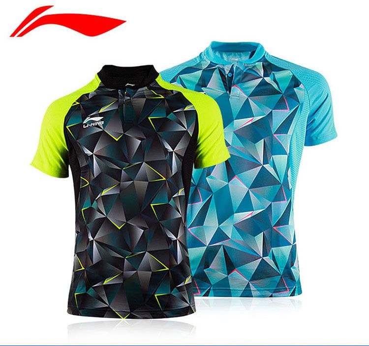 New Li Ning Men's Tops tennis Clothing  badminton T-shirt  Print China Dragon 