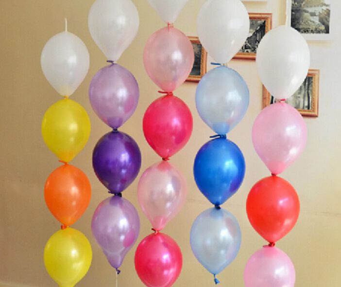 5 10 12 Colorful Pearl Tail Balloon Latex Materia Thicken For