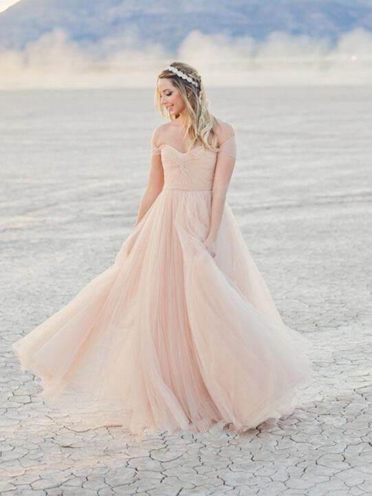Pink dress beach wedding Clearance