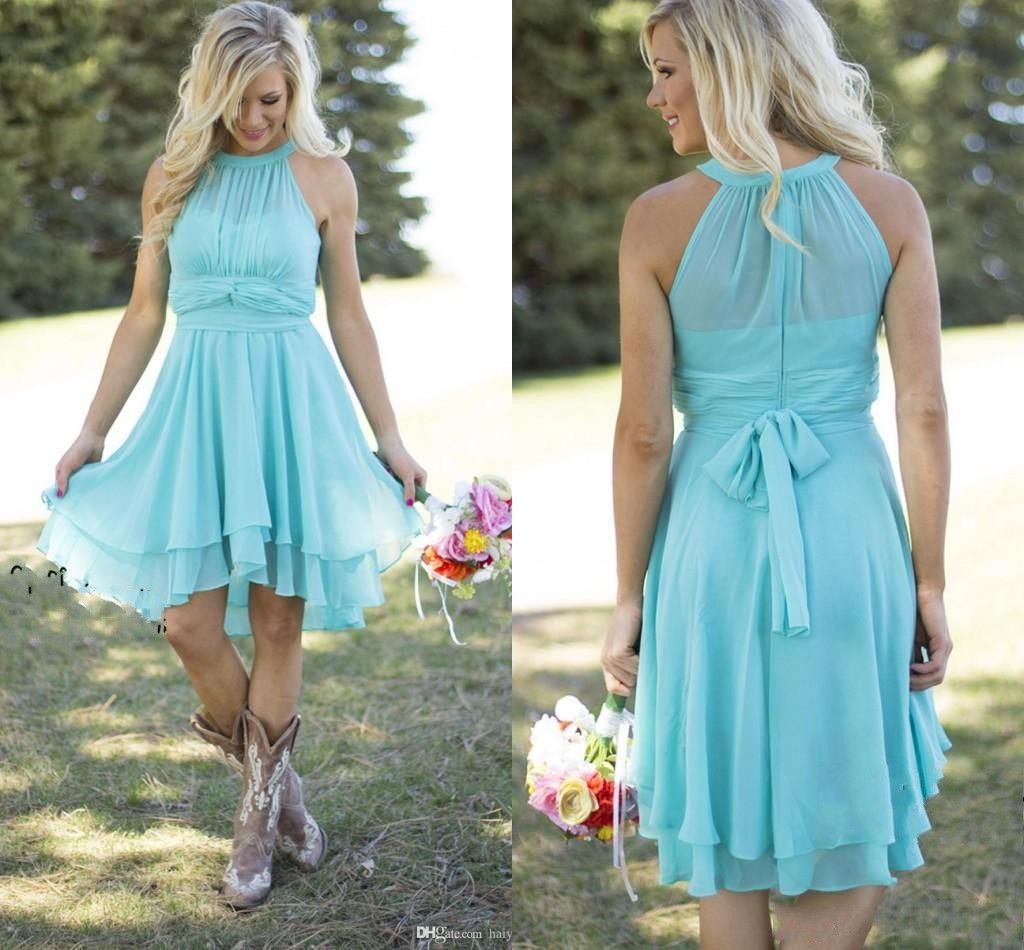 blue country bridesmaid dresses