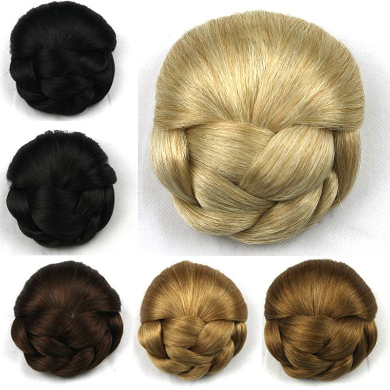 Braid Buns Hair Pieces Donut Roller 11cm Queen Hair Products Brown
