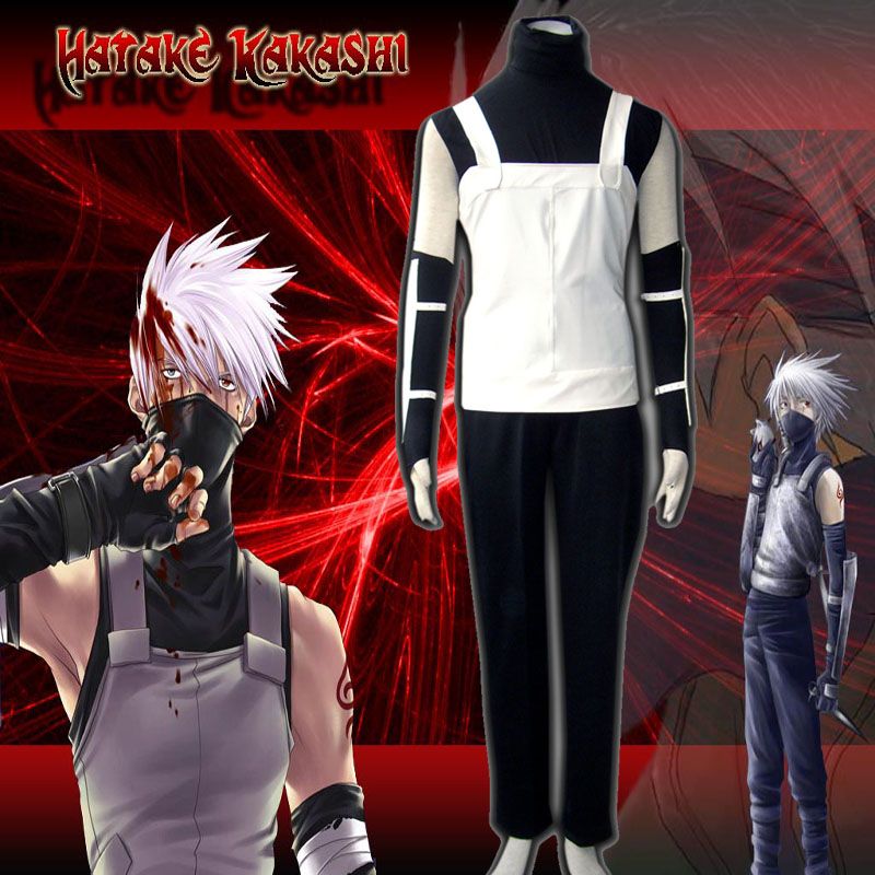 Naruto Hatake Kakashi Anbu Uniform Cosplay Costume