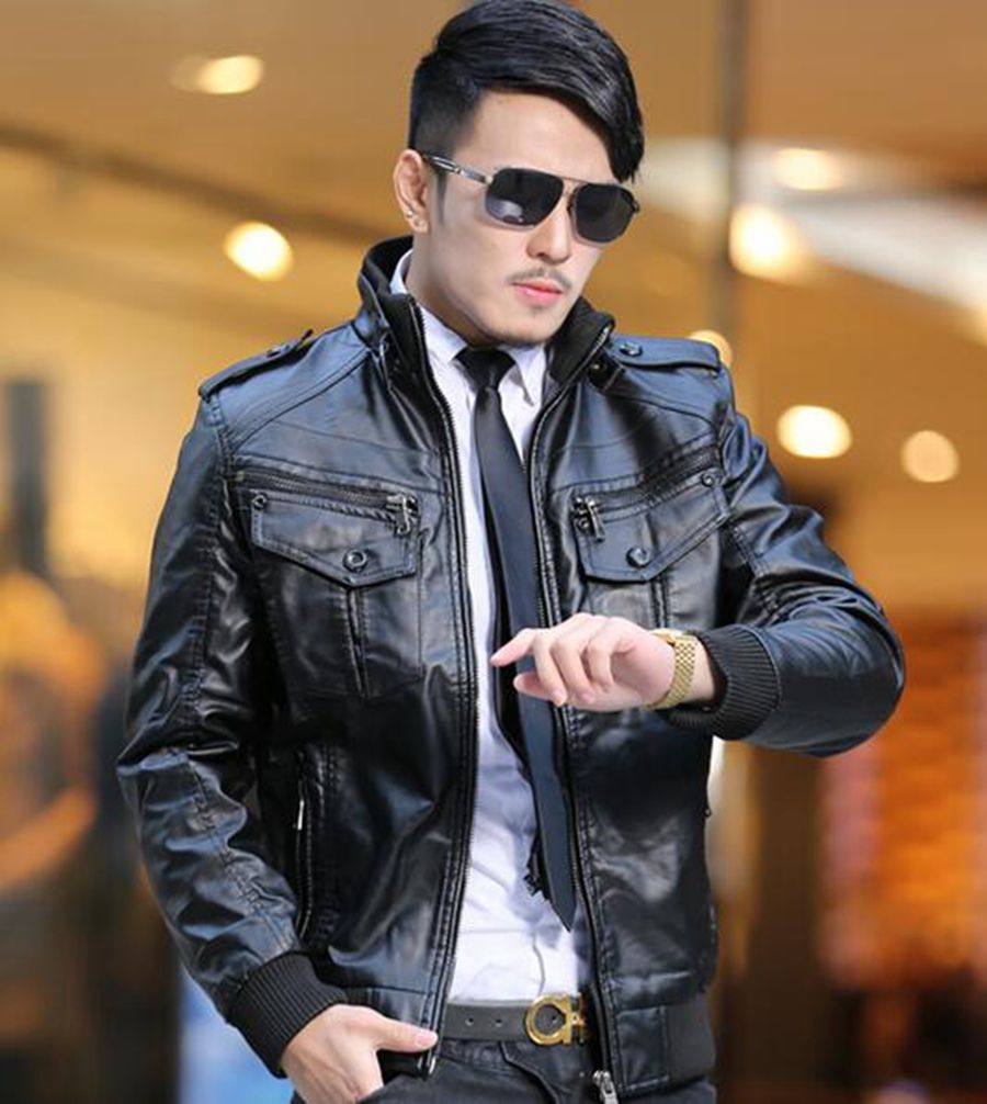 skinny leather jacket mens
