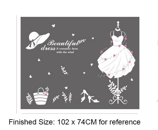 White Beautiful Dress Wall Quote Decal Stickers Dress Hat Heels Words Glass Window Decoration Wall Applique Fashion Clothes Wall Poster Flower Wall White Beautiful Dress Wall Quote Decal Stickers Dress Hat Heels Words Glass Window Decoration Wall Applique Fashion Clothes Wall Poster Flower Wall