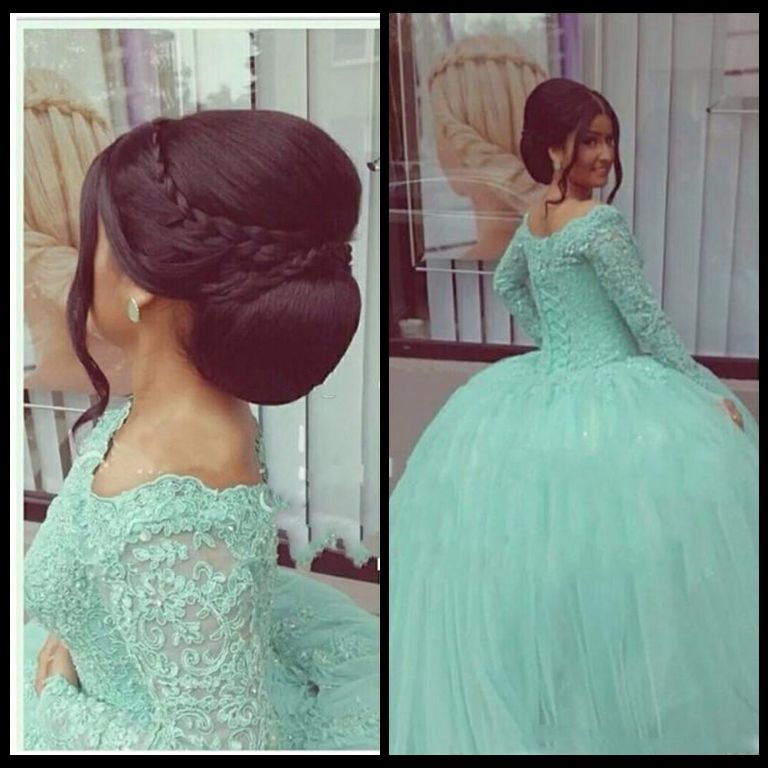 mint green long sleeve dress