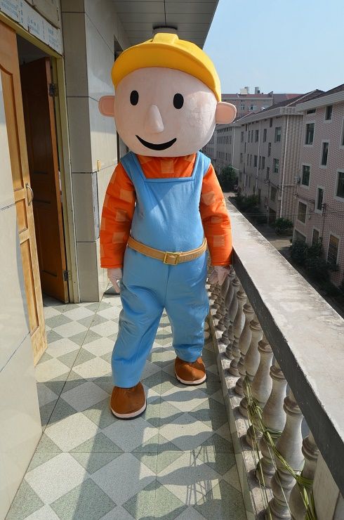 Bob the Builder mascot costume adult male costume Halloween costume Christmas party cartoon adult size garment factory direct private custom Bob the Builder mascot costume adult male costume Halloween costume Christmas party cartoon adult size garment factory direct private custom