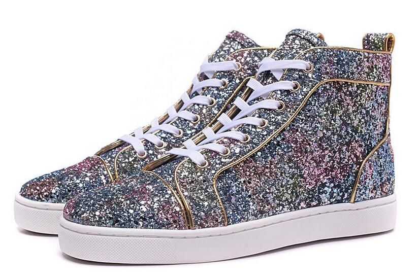 sparkly high top shoes