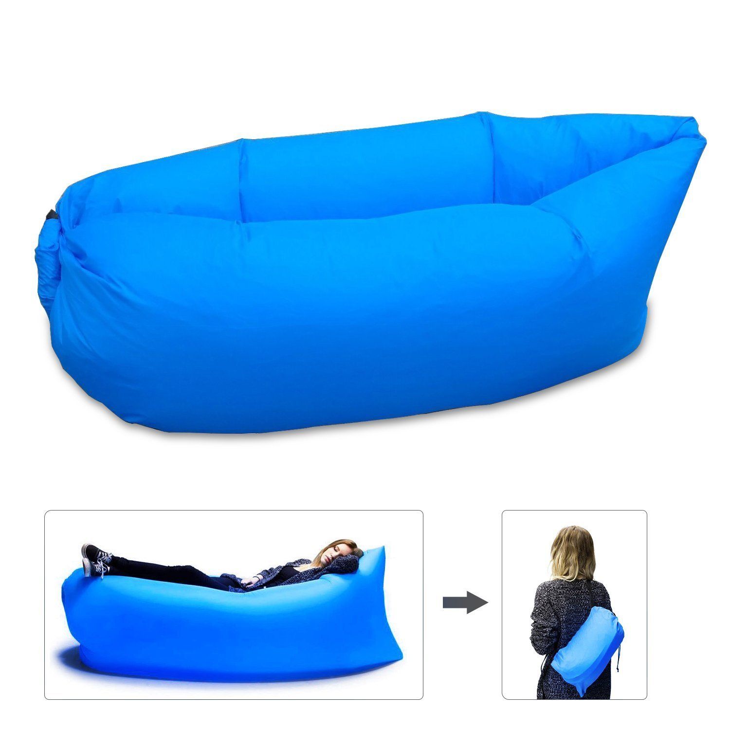 hot saleportable inflatable air bag lounger sofa couch