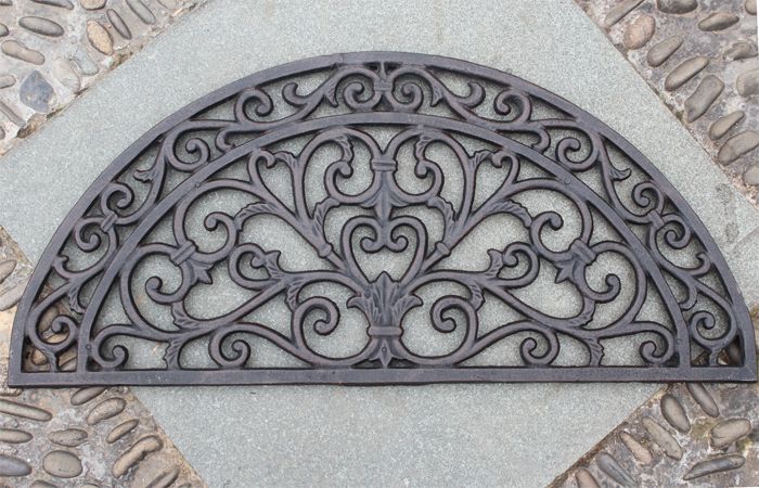 Half Round Black Cast Iron Door Mat Welcome Mat Out Door Mat Plaque Garden Home Decor New Vintage 68 X 31cm Decoration Of Home Decoration Of House