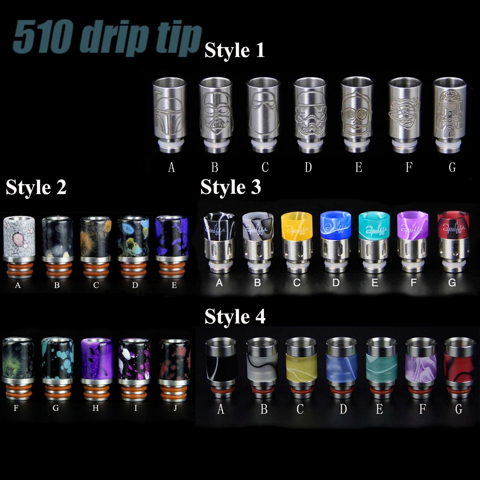 Drip Vaping Drip Tip Covers Custom 510 Drip Tips Vape Drip