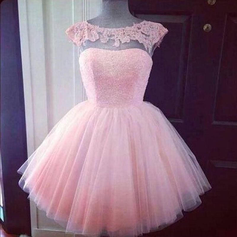 vestido de formatura rosa curto