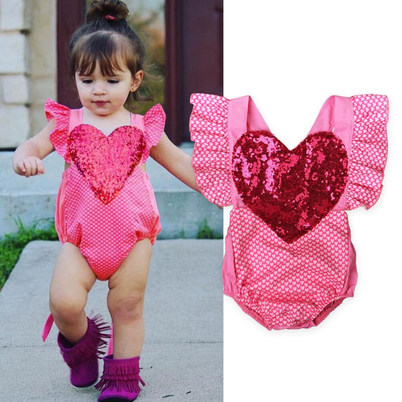 sequin baby romper