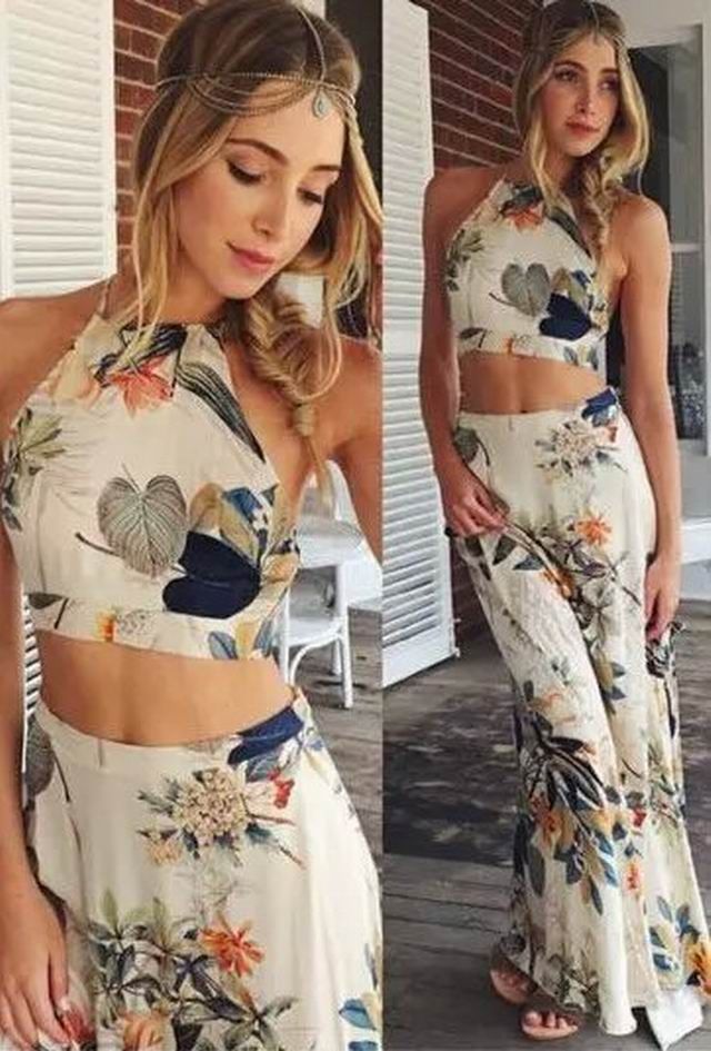 two piece summer dress set