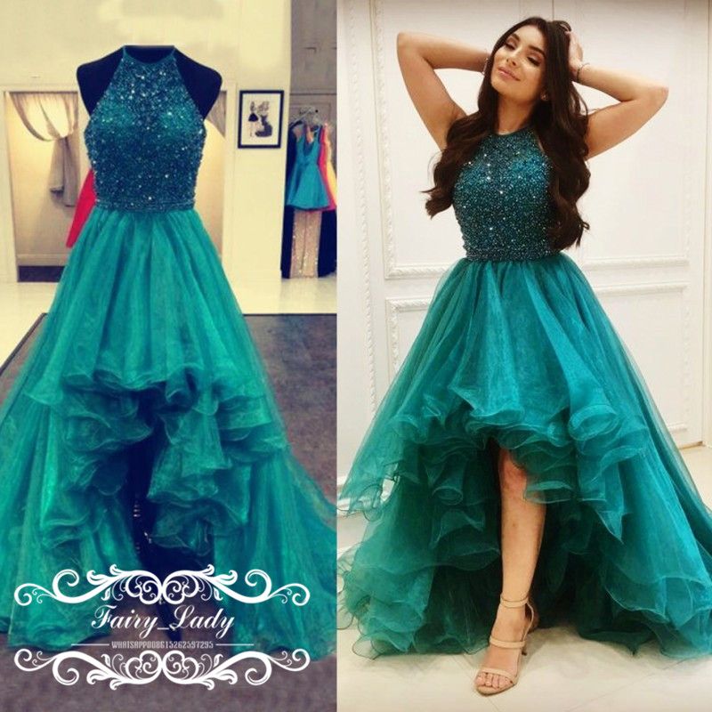 peacock green dress