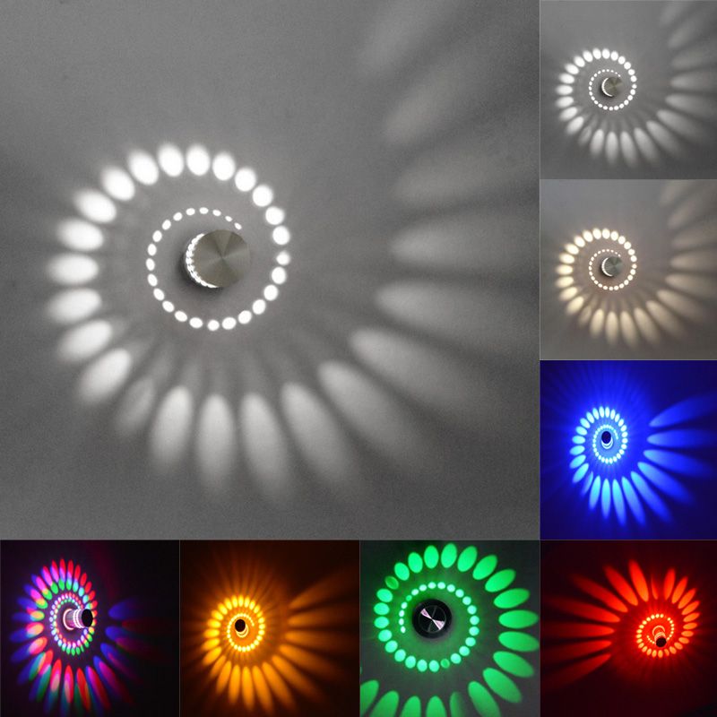 Modern 3W LED Wall Light Sconce Aisle Bedside KTV Bar Lamp Fixture W/ Remote US 