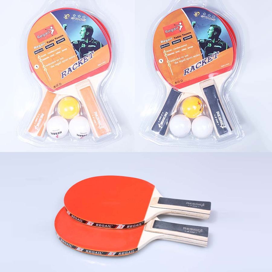 2020 Long Handle Table Tennis Rackets Sets Pimples In Rubber Bat For