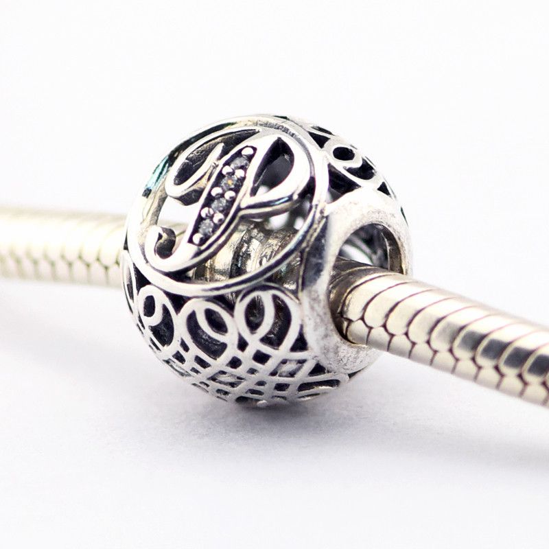 charm pandora lettera p charm pandora lettera p