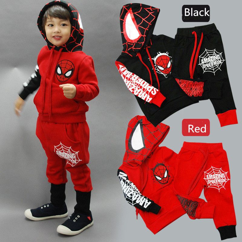 Compra Niños Niños Ropa Ropa Hombre Araña Otoño Escudo De Manga Larga De  Invierno + Pantalones Sistemas Trajes Para Niños Niños Moda Ropa es Barato  | Entrega Rápida Y Calidad | DHgate
