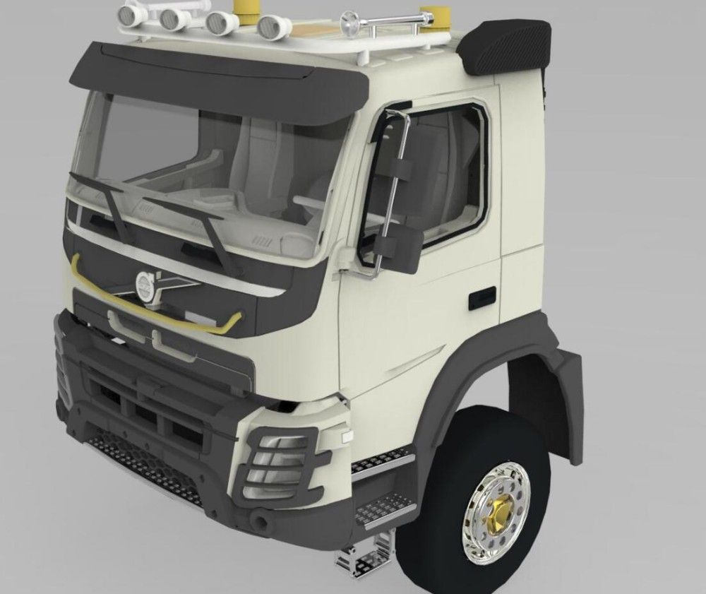 VOLVO FMX  Heavy-Duty Truck 1/14 Scale Body Shell with Interior Decoration NIB
