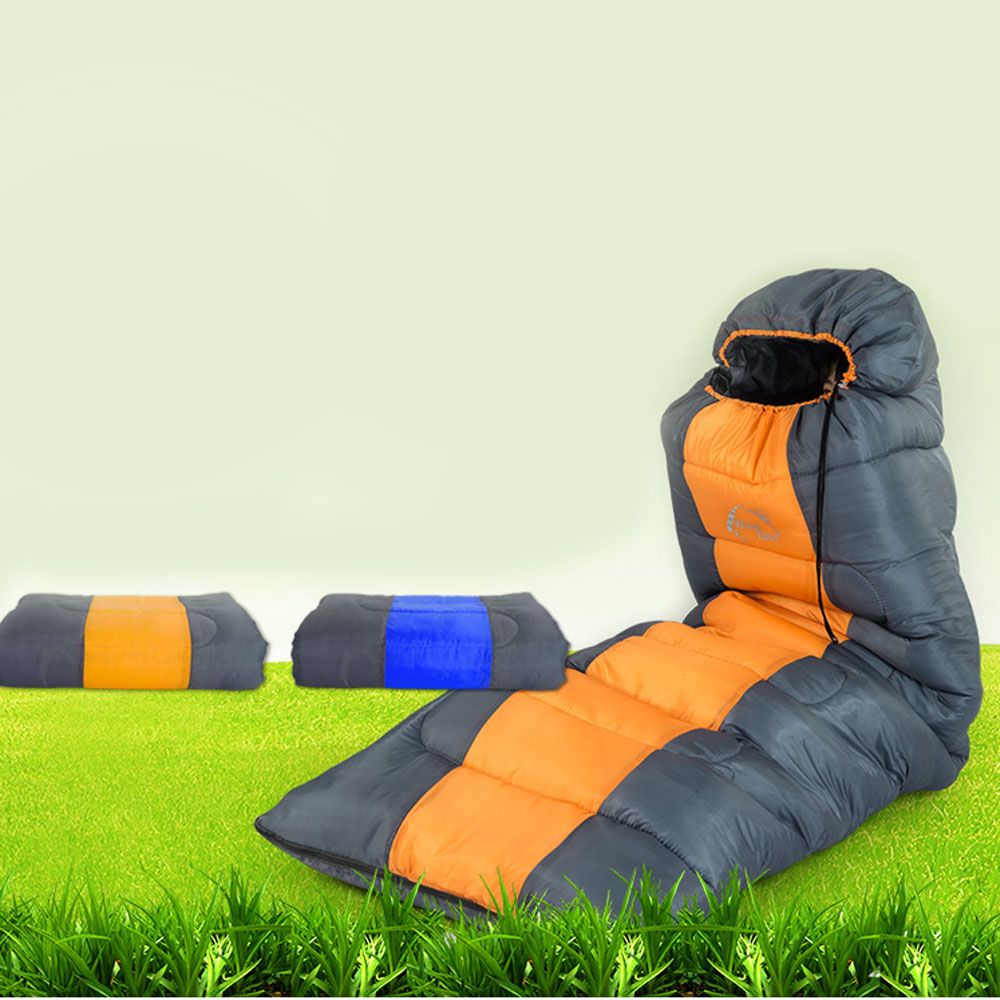 Wind Tour Outdoor Camping Thermal Sleeping Bag Winter Envelope Hooded