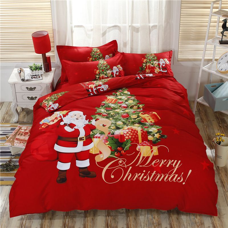 New Arrived Christmas Bedding Set King Size Santaclaus Sets 3d