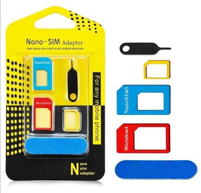 5 In1 Aluminum Metal Nano Sim Card To Micro Sim Standard Adapter For Iphone 5s Se 6 Plus S6 Edge Converter Eject Pin From Ctrl Z 0 21 Dhgate Com